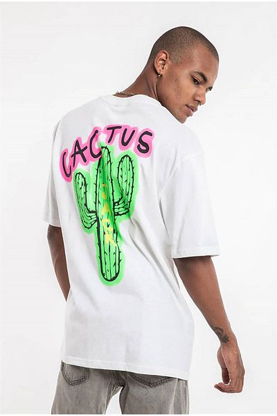 Trendiz Μπλουζάκι Cactus Oversize Λευκό