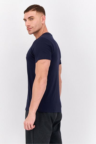 Lotto Men Sportswear Fit Short Sleeves Brand Logo Outdoor T-Shirt, Navy