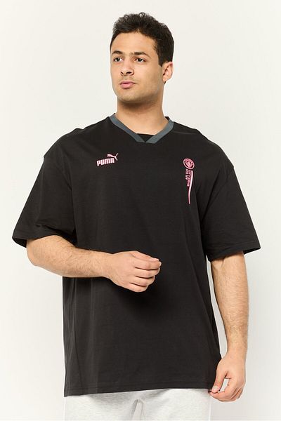 Puma Men Sportswear Fit Short Sleeves Manchester City Football Culture T-shirt, Black
