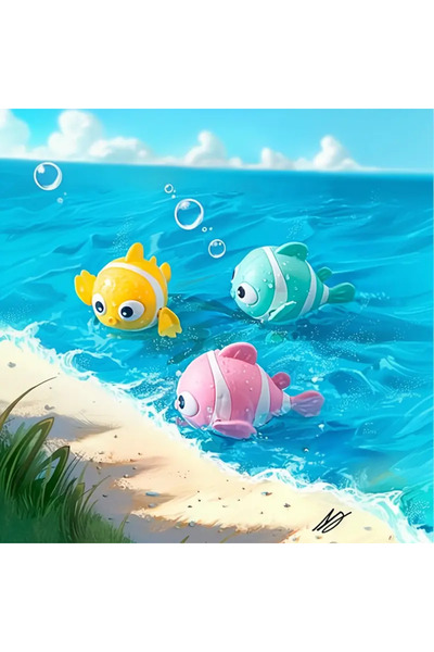 Genel Markalar 1 Adet Deniz Havuz Banyo Oyuncağı Suda Yüzen Kurmalı Oyuncak B...