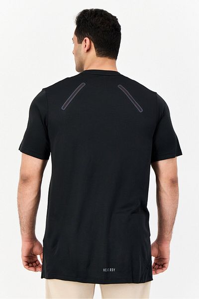 adidas Men Slim Fit Short Sleeve Training T-shirt, Black