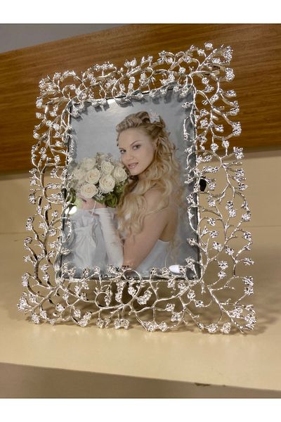 PLUS HOME Picture Frame Cast Brass Small Size Silver 10X15 cm