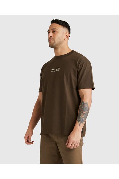ACTIVE MODA - Men's Short Sleeve Tshirt Rvc Printed Cotton Large Size Oversized Cotton