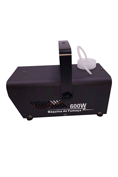 Depox LED výrobník kouře, Party Fiesta, 600 W, metalický, světelné efekty, černý, dálkové ovládání součástí balení