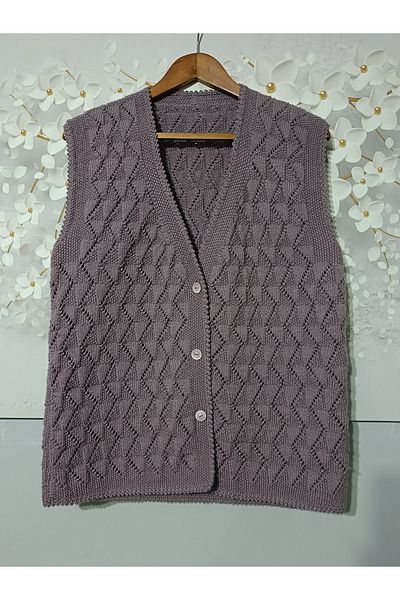 caddegiyimpendik Hand Knitted Wool Vest