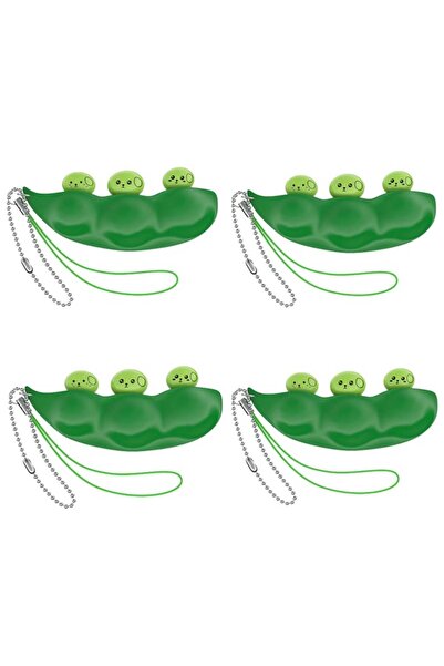 Depox Set de patru jucării antistres IdeallStore, păstăi de mazăre, tip brelo...