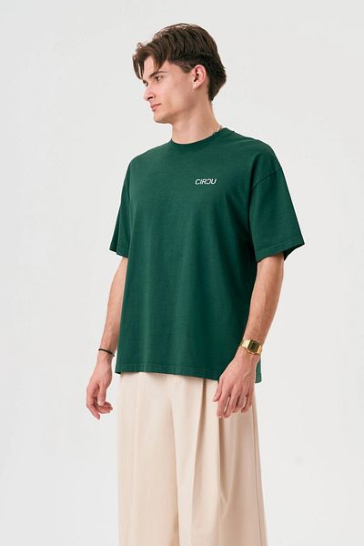 ACTIVE MODA - Men's Short Sleeve Tshirt Hey Printed Cotton Large Size Oversized Cotton
