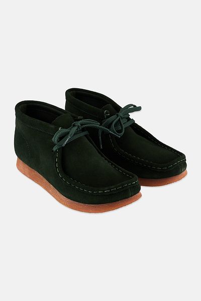 CLARKS Kids Boy Wallabee Lace Up Ankle Boots, Green