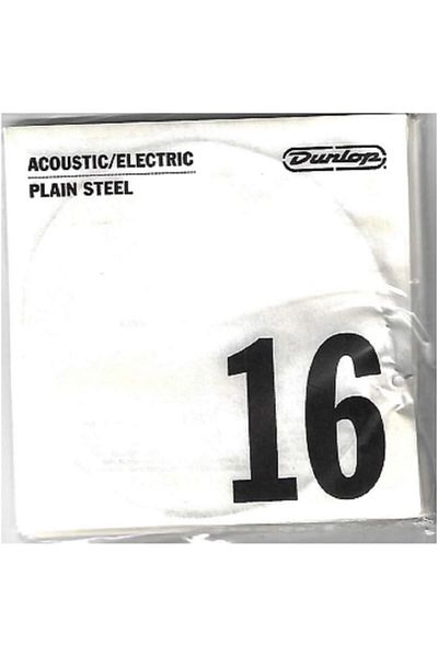 Jim Dunlop Dps16 Plain Steel Single Acousic Guitar String (.016)