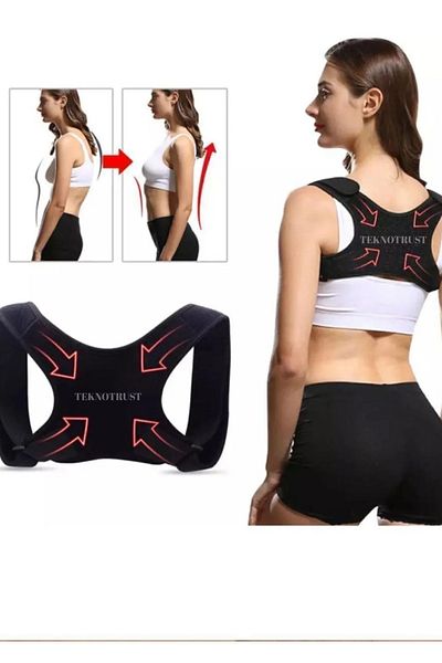 teknotrust Posture Corrector Back and Shoulder Brace Adjustable Postura Corset Lumbar and Upright Posture Support - Unisex