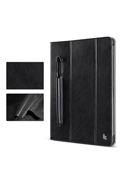 Prodigee Jasoncase iPad Pro 12.9-inch 2018-2021 Leather Case with Pencil Holder - Black