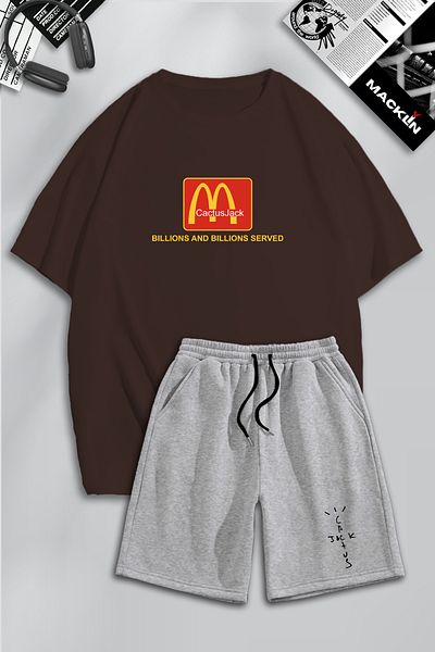 macklin Unisex Ανδρικά Γυναικεία Σετ μπλουζάκι και σορτς με στάμπα Cactus Jack Billions με ειδικό σχέδιο