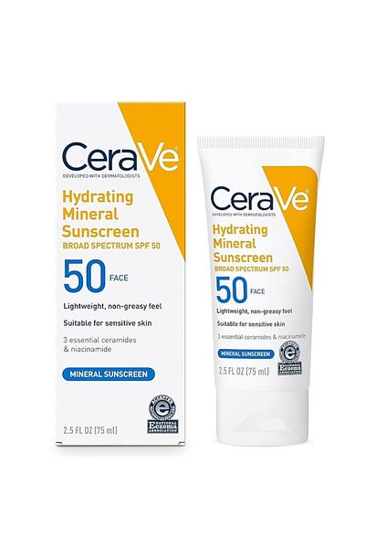 CeraVe 100% Mineral Sunscreen SPF 50 Face sunscreen Size 2.5 oz