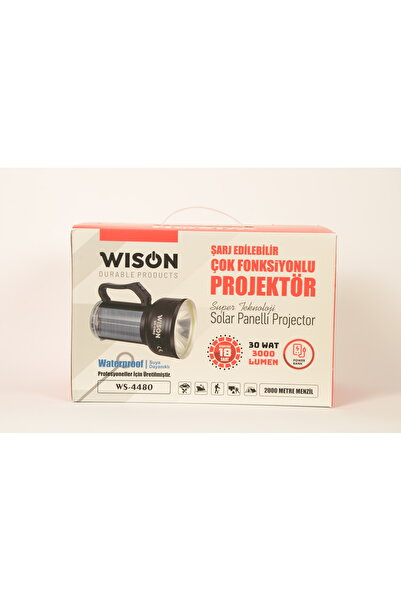 Wison Ws-4480 30Watt 3000 Lumens Waterproof Pro Flashlight Black