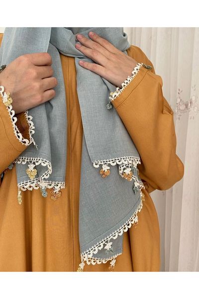 Nimet Abla Butik Hand Embroidered Prayer Robe Suit