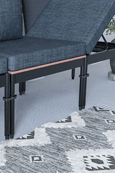 Limni Home Mini Multilounge Bahçe Balkon Mobilyasi, Şezlong