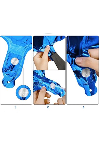 Flippy Balon din Folie Flippy, Cifra 5, 81 cm, Pentru Aer sau Heliu, Albastru