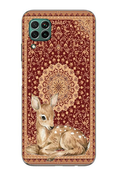 moonset Huawei P40 Lite Uyumlu Ceylan Tasarımlı Baskılı Şeffaf Telefon Kılıfı