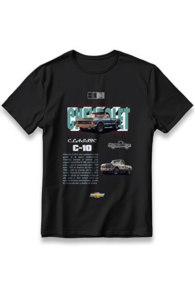 EZG Business Μπλουζάκι CHEVROLET Classic C10 Unisex 100% Βαμβακερό Άνετο Μπλο...