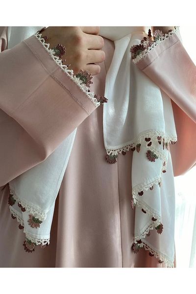 Nimet Abla Butik Hand Embroidered Prayer Robe Suit