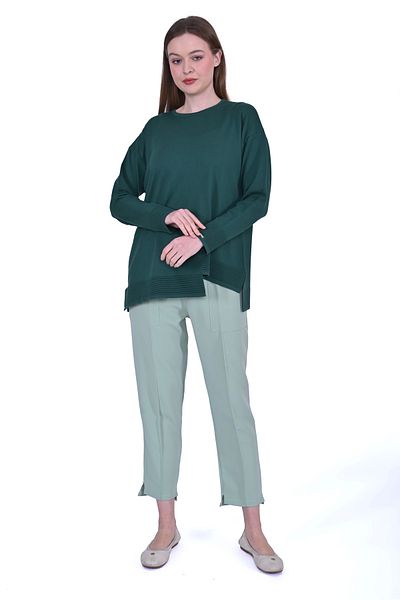 Invee INVEE 6859 Tunica scurta de tricotaje smarald