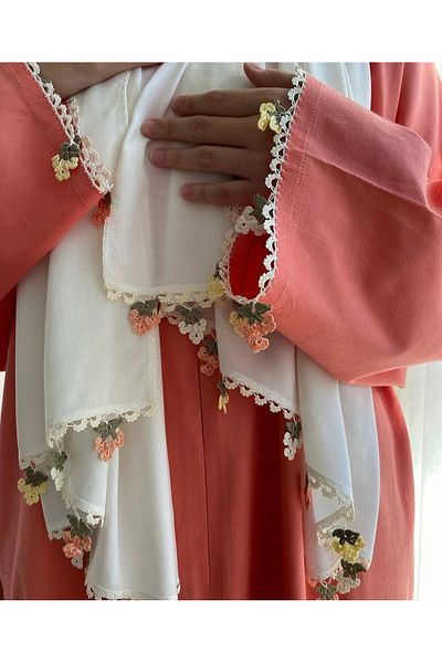 Nimet Abla Butik Hand Embroidered Prayer Robe Suit