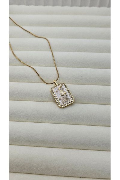 AURA Libra Steel Necklace Zircon