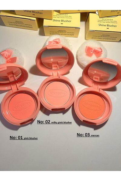 RIVECOWE Shine Pink Blusher - Shine Blush No 01