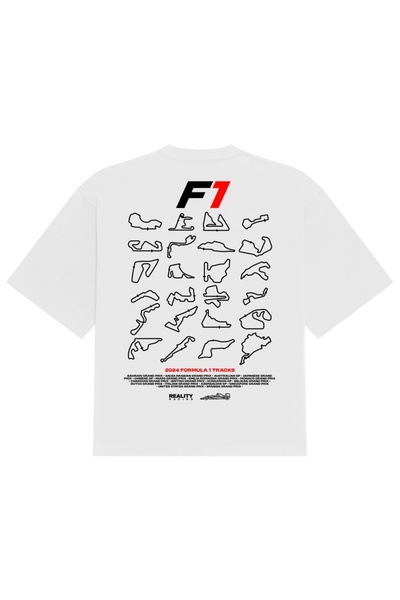 SVART WEAR FORMULA TRACKS Ba Štampano v Oversize kroj nisex majica