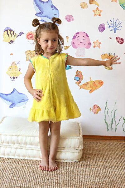 lalinehome Çocuk Fermuarlı Panço Elbise