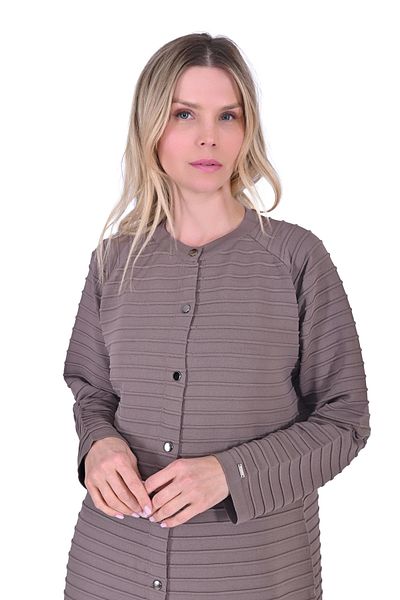 Invee INVEE 5732 سترة صوفية مضلعة من فرو المنك