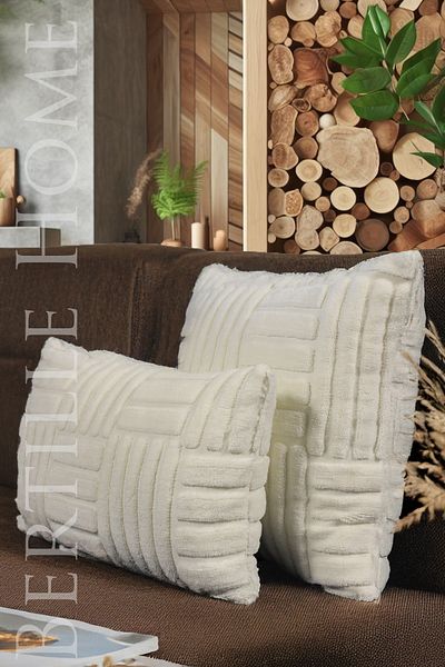 Bertille Home Διακοσμητικό κάλυμμα μαξιλαριού ριχτάρι διπλής όψης Welsoft Jacquard Bohemian Style Punch Pattern