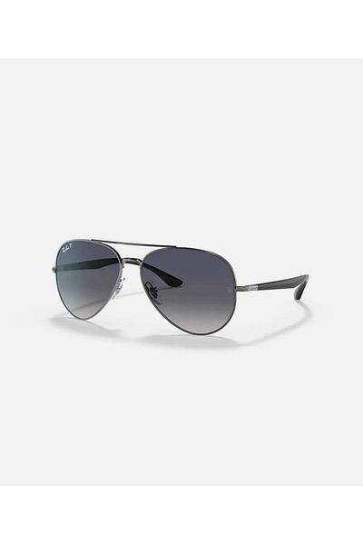 Ray-Ban Aviator Sunglasses Gunmetal Grey Polarized RB3675 004/78 Size 58