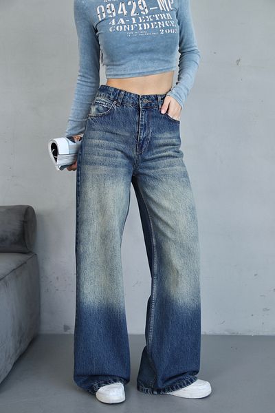 shop Baggy Green Tint Jean Pants
