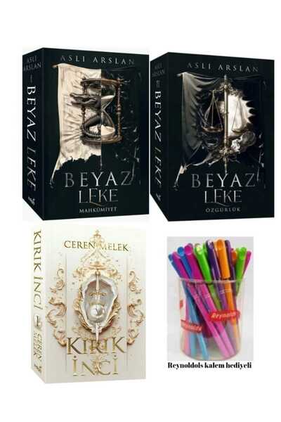 İndigo Kitap Beyaz Leke Mahkumiyet / Beyaz Leke 2 Özgürlük / Kırık İnci Ciltsiz Renkli Kalem Hediyeli