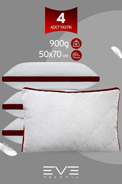 Eve Tekstil 4 штук бордової серії чохлів з блискавкою та кондиціонером для по...