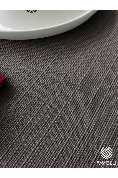 FAVOLLİ Gray Linen Textured Table Cloth Carefree
