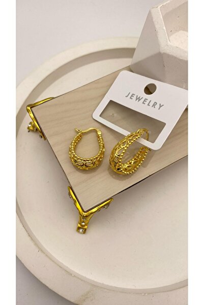 Lion Accessory Tasarım Model Oval Küpe