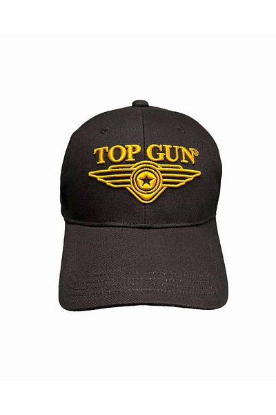 TOP GUN 3D Embroidered Logo Cap Men's Adjustable Cotton Hat Bold Raised Design for Everyday Style