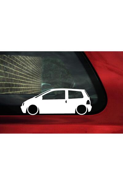 Oto Sticker ملصق صورة ظلية لفراشة مسطحة من رينو توينجو يمين يسار