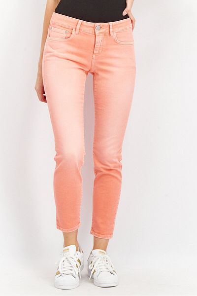 Closed Women Skinny Fit Stretchable Denim Jeans, Coral