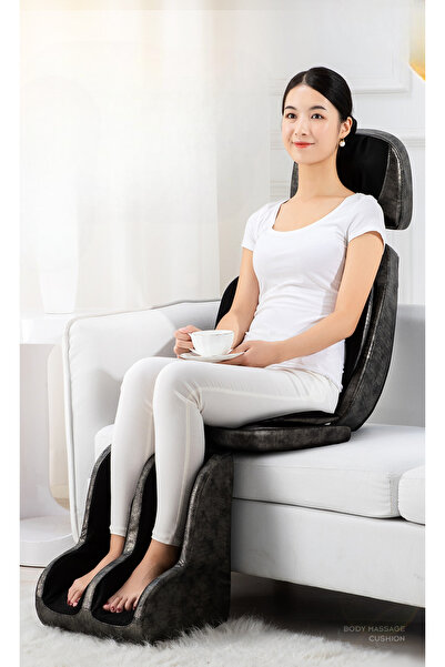 Mega Plus Masaj Koltuğu boyun bel Kalça Bacak Ayak Masajı çok fonksiyonlu titreşimli vücut yoğurma minderi