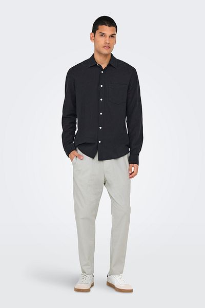 Only & Sons Only & Sons for Men Onslinus Linen and Cotton Blended Tapered Fit Leg Pants 22024
