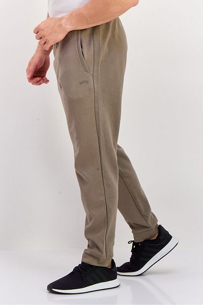 BOSS Men Regular Fit Solid Drawstring Sweatpants, Grey
