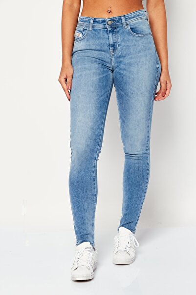 Diesel Women Skinny Fit Wash Stretchable Denim, Blue
