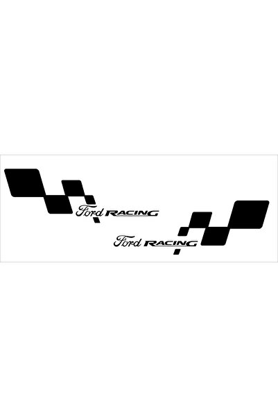 Oto Sticker مع العلم فورد سباق الباب الجانبي مجموعة ملصق السيارة اليمين الأيسر