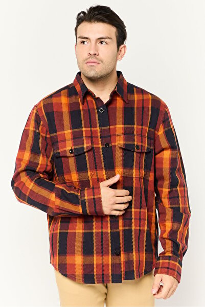Gant Men Regular Fit Plaid Long Sleeves Casual Shirt, Multicolor