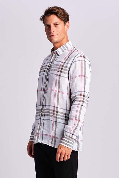Ruck & Maul 100% Linen Check Fit Shirt for Men Rmm 027000022   25450