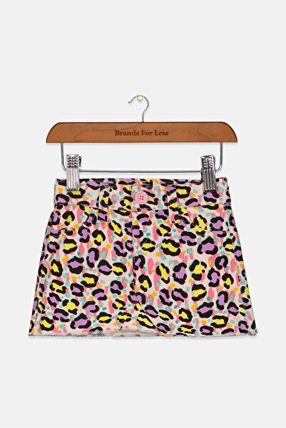 Byblos Toddler Girls Belt Loops Printed Shorts, Pink Combo