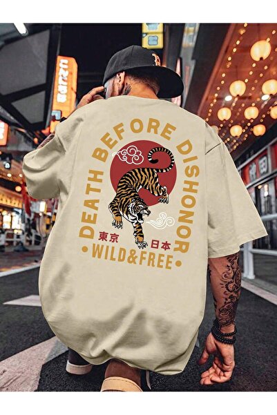 cc collection Tricou oversize pentru bărbați cu imprimeu tigru